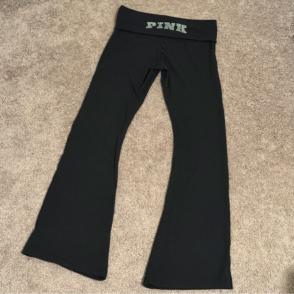PINK Victoria's Secret Black Flare Pants - Picture 3 of 5